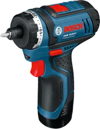 BoschGSR 10.8-LI 无绳电钻，配备 1.5Ah 电池。.