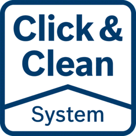 Click & Clean系统 – 3大优势 工件表面良好的可视性：工作更精确快速
快速抽离有害尘屑：保护您的健康
减少尘屑：延长工具和附件的使用寿命