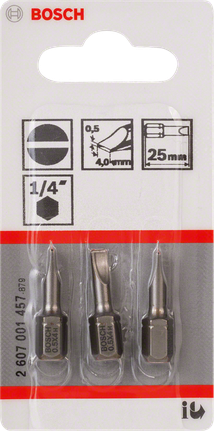 Bosch25mm 螺丝刀头套装，适用于 1/4 英寸六角柄。