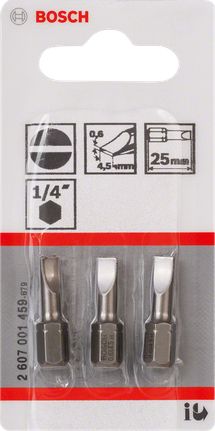 Bosch25mm 一字螺丝刀头套装。