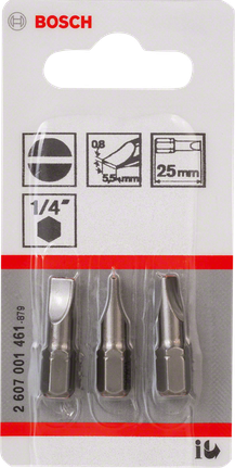 Bosch25mm 一字螺丝刀头套装。