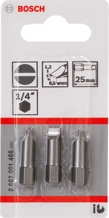 Bosch三件套 25mm 一字螺丝刀头。
