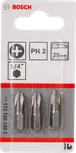 BoschPH2 螺丝刀头 25mm 三件装。