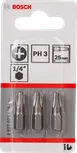 BoschPH3 螺丝刀头套装 25mm，适用于 1/4 英寸六角螺丝。