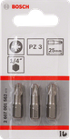 BoschPZ3 25mm 螺丝刀头套装（3 件）。