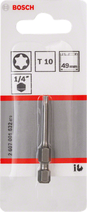 BoschT10 49mm 1/4 英寸六角螺丝刀头。