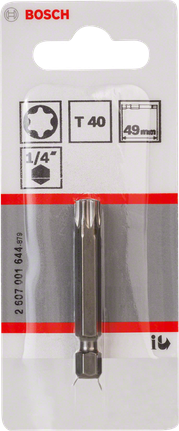 BoschT40 49mm 螺丝刀头，适用于 1/4 英寸工具。