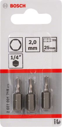 Bosch2.0 毫米六角螺丝刀头 25 毫米.