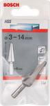 Bosch3-14 毫米薄板金属锥形钻头，用于圆柱钻孔。
