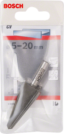Bosch5-20 毫米锥形金属薄板钻头，用于精确钻孔。