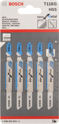 BoschT118G 金属曲线锯刀片。.