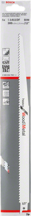BoschS1411DF 木材和金属往复锯片。