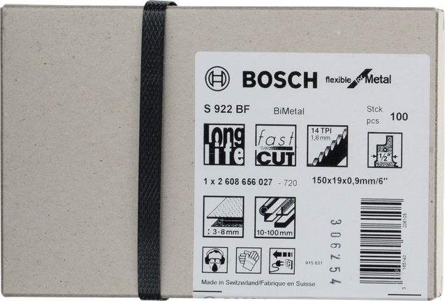 BoschS 922 BF 往复锯片 6 英寸 100 片装。.