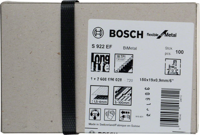 BoschS 922 EF 双金属锯片，用于金属切割。