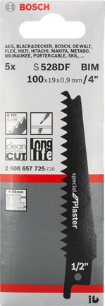BoschS 528 DF 往复锯片 4 英寸。.