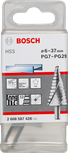 BoschHSS 阶梯钻头 6-37mm，适用于金属和 PVC。