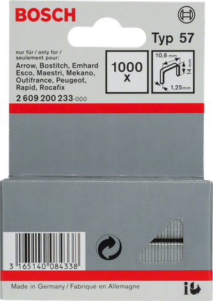 BoschTyp 57 10,6mm 订书钉.