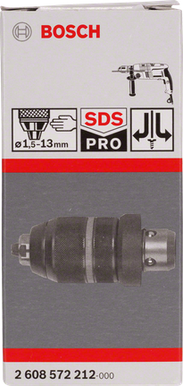 BoschSDS Pro 钻夹头 1.5-13mm，适用于旋转工具。