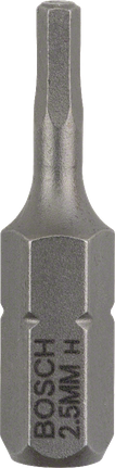 Bosch螺丝刀头超硬 HEX2.5 25 毫米。.