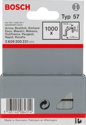 BoschTyp 57 订书钉 10,6 毫米 1000x.