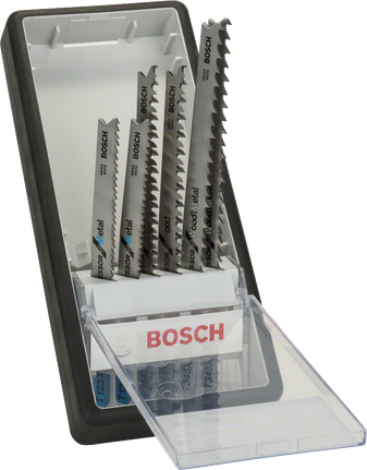 Bosch6 件套坚固线条拼图锯刀片套装，适用于木材和金属。.