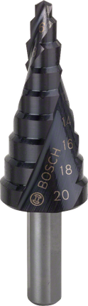 BoschHSS-AlTiN 阶梯钻头，适用于 4-20 毫米孔。