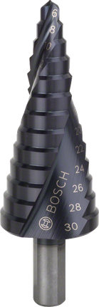 BoschHSS-AlTiN 阶梯钻头 6-30 毫米，适用于金属。