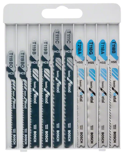 Bosch10 件拼图锯刀片套装，适用于木材和金属。.