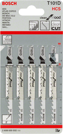 BoschT 101 D 木材曲线锯刀片。.