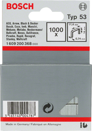 BoschTyp 53 11.4 毫米 1000× 订书钉.
