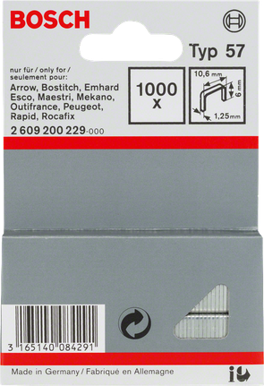 Bosch Typ 57 10,6 毫米订书钉。.