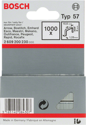 Bosch Typ 57 8mm 订书钉 1000×。.