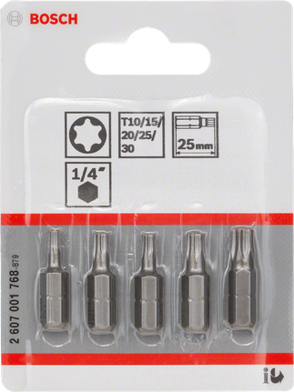 BoschTorx 螺丝刀头套装 25mm。