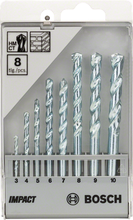 Bosch8 件套 CYL-1 型石工钻头组，适用于冲击钻孔。