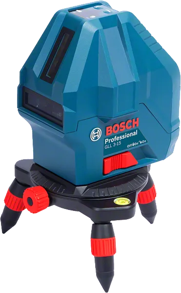 带三脚架底座的BoschGLL 3-15 激光调平工具。.