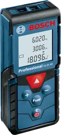 BoschGLM 40 激光测距仪，带数字显示屏。