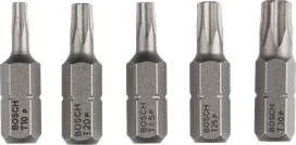 Bosch5 件超硬螺丝刀头套装 T10-T30。.