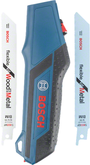 Bosch柄套装，配有适用于木材和金属的刀片。.