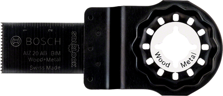 BoschStarlock 振荡锯片适用于木材和金属。.