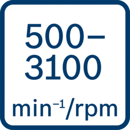 空载转速500 - 3100 min-1/rpm 