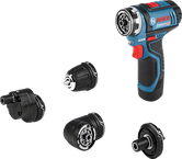 BoschGSR 12V-15 FC 无绳电钻套装，配有四个附件。.