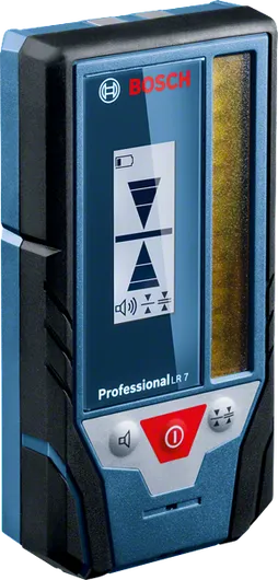 带有显示屏和控制按钮的BoschLR 7 激光接收器。.