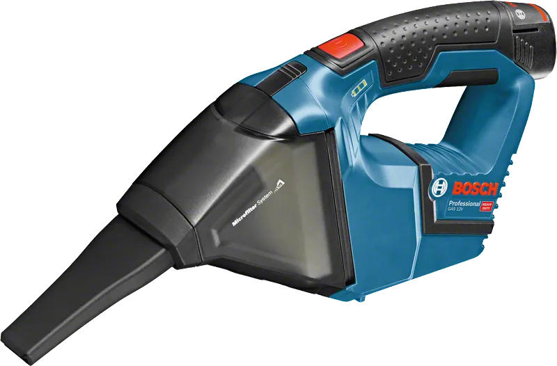 Bosch手持式真空吸尘器 GAS 12V，适用于清理小碎屑。.