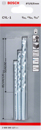 Bosch3 件套 CYL-1 石工钻头套装 5/6/8 毫米.
