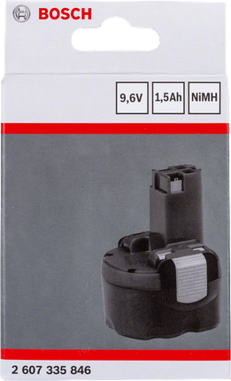 Bosch镍氢9.6V 1.5Ah电池组，适用于LD工具。