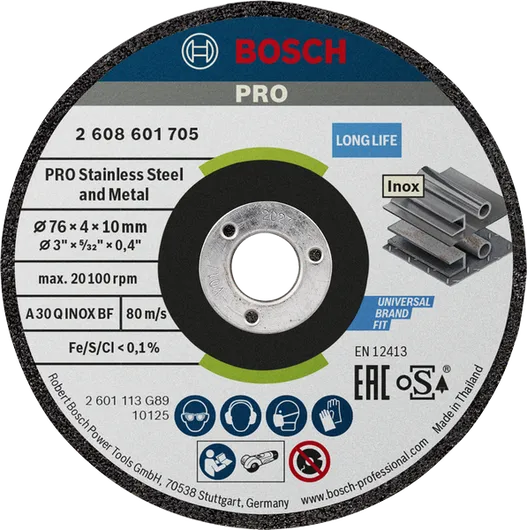 Bosch PRO 不锈钢和金属切割盘。.