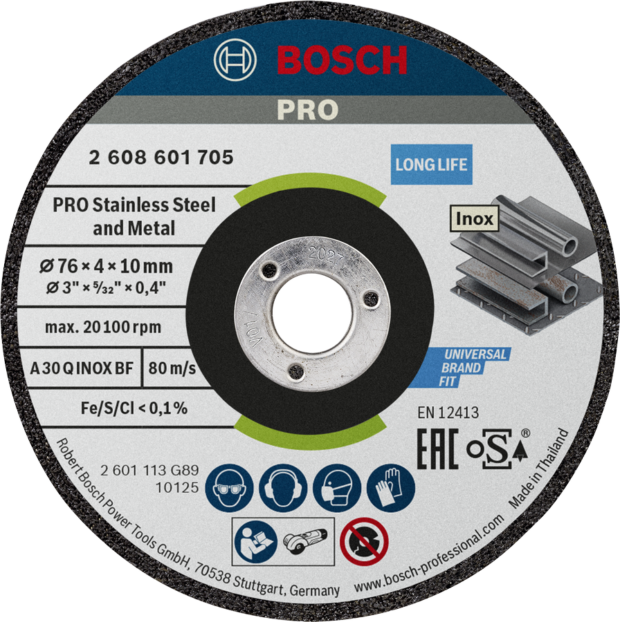 Bosch PRO 不锈钢和金属切割盘。.
