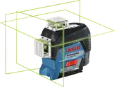 带有绿线的BoschGLL 3-80 CG 激光调平工具。.