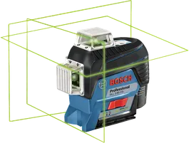 带有绿线的BoschGLL 3-80 CG 激光调平工具。.