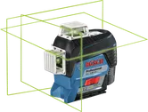 带有绿线的BoschGLL 3-80 CG 激光调平工具。.